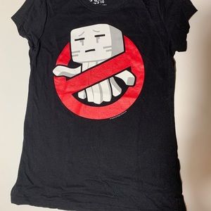 Justice brand black Minecraft short sleeve shirt